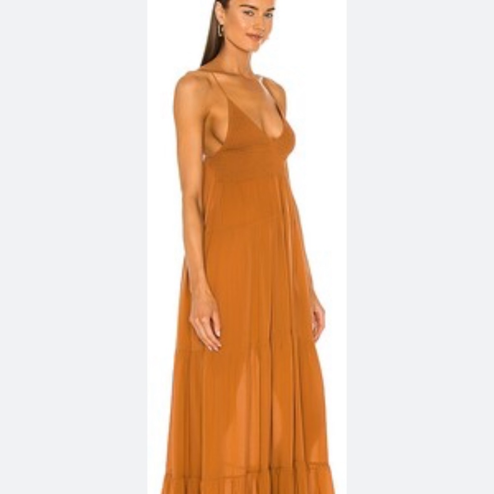 S/W/F Shirred Maxi Dress In Cabin - Picture 2 of 8